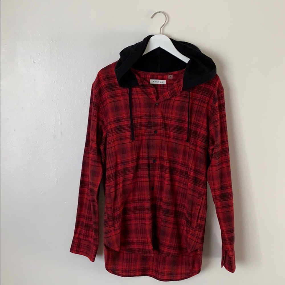 Hooded Flannel Shirt
